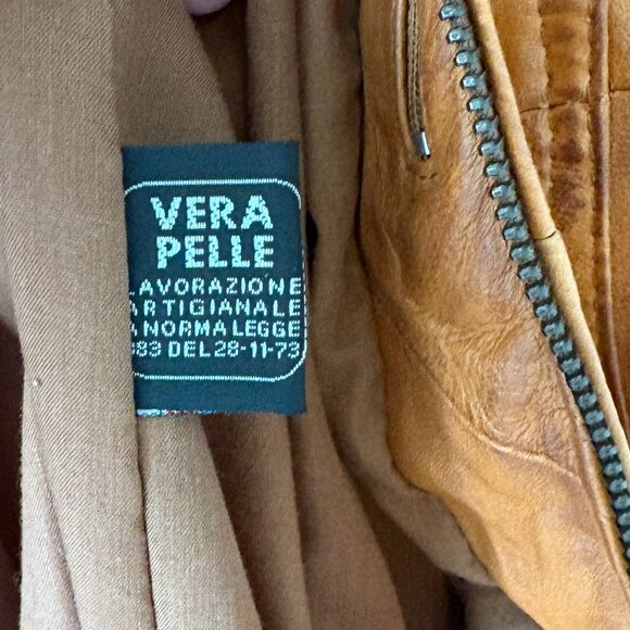 NWOT - De Nicola Light Brown Leather Jacket - Picture 13 of 13